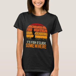 It S Fish O Clock Somewhere Retro Vintage Aquarium T-Shirt