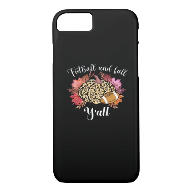 It’s Football And Fall Y’all Pumpkin Leopard Autum Case-Mate iPhone Case (Back)