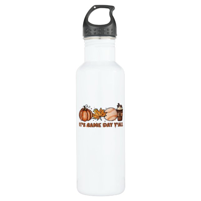 It’s Game Day Y’all, Fall Baseball 710 Ml Water Bottle (Front)