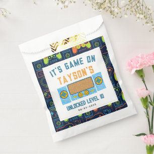 It’s Game On Napkins – Video Game Birthday Party Favour Bag