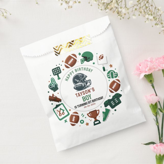 It’s Game Time Football 1st Birthday – Fun Kids  Favour Bag (Sealed)