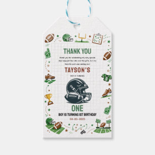 It’s Game Time Football 1st Birthday Gift Tags