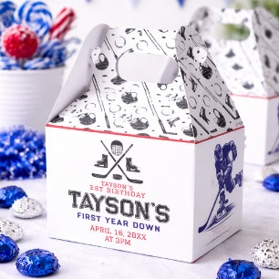 It’s Game Time Hockey 1st Birthday Party Favour Box