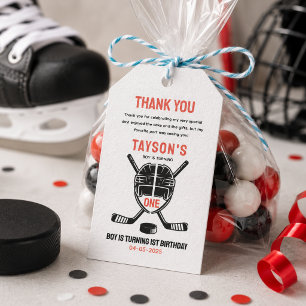It’s Game Time Hockey 1st Birthday Party Gift Tags