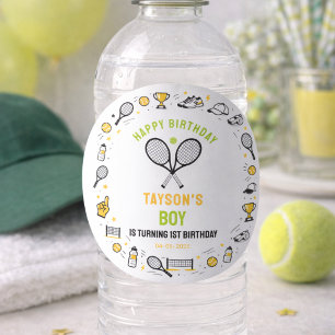 It’s Game Time Tennis 1st Birthday – Fun Kids  Classic Round Sticker