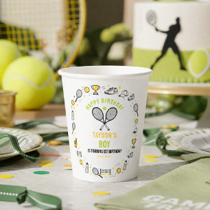 It’s Game Time Tennis 1st Birthday – Fun Kids Paper Cups
