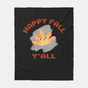 It’s Happy Fall Y’all Retro Classic Fleece Blanket