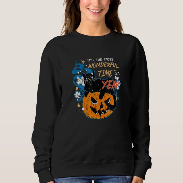 It S He Most Wonderful Ime Of He Year Halloween Bl Sweatshirt (Front)