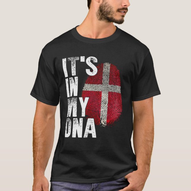 It s in my DNA Denmark Flag Danish T-Shirt (Front)
