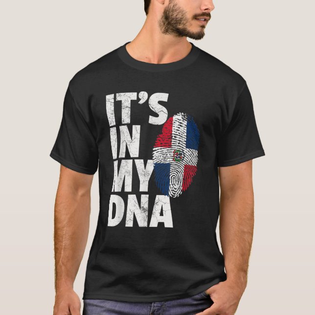 IT S IN MY DNA Dominican Republic Flag Men Women K T-Shirt (Front)