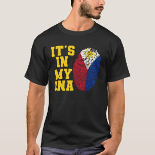 It s In My DNA Filipino Flag Cut Philippines T-Shirt