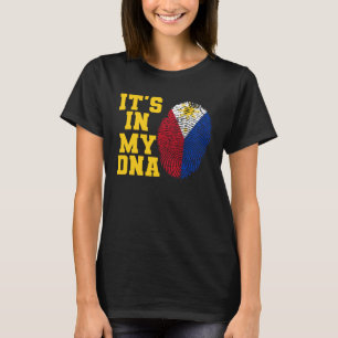 It s In My DNA Filipino Flag Cut Philippines T-Shirt