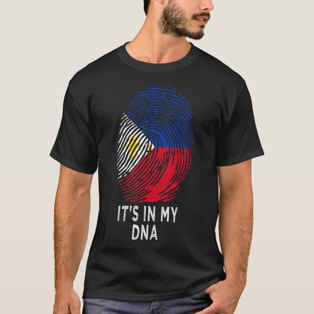 IT_S IN MY DNA Filipino Flag Philippines Pride Men T-Shirt (Front)