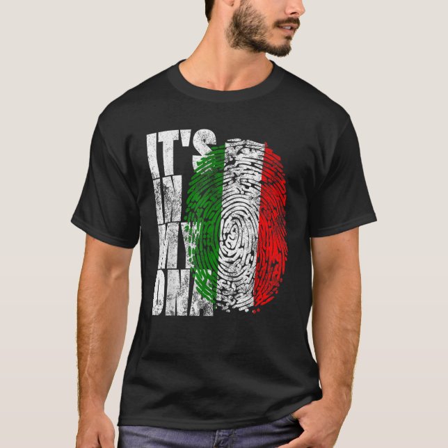 It s In My DNA Italian Gift Sicilian Pride Italia  T-Shirt (Front)