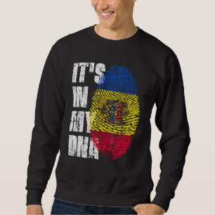It S In My Dna Moldova Flag Moldovan Sweatshirt