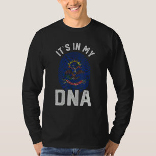 It s In My DNA North Dakota Flag Mens Womens Pride T-Shirt