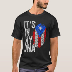 IT S IN MY DNA Puerto Rico Flag Rican Pride Men Wo T-Shirt