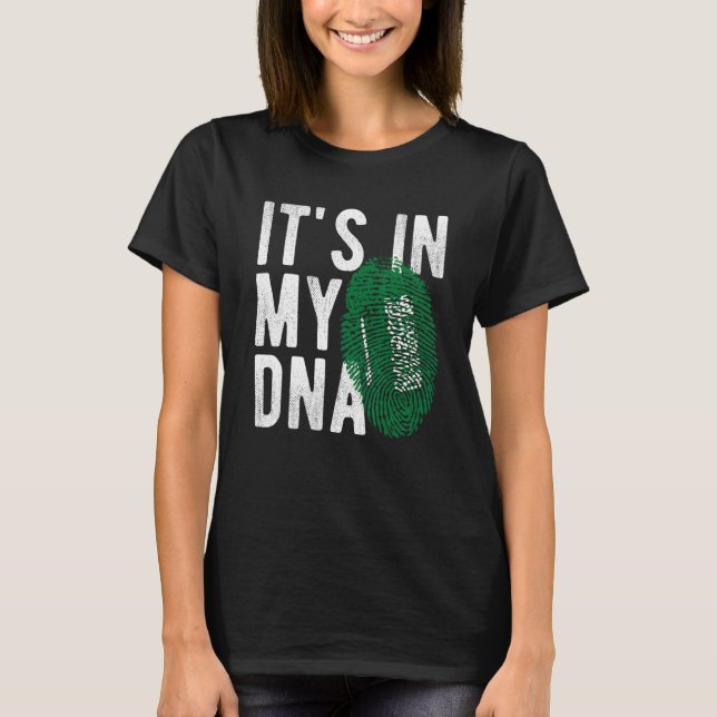 it s in my DNA Saudi Arabia flag Fingerprint T-Shirt (Front)