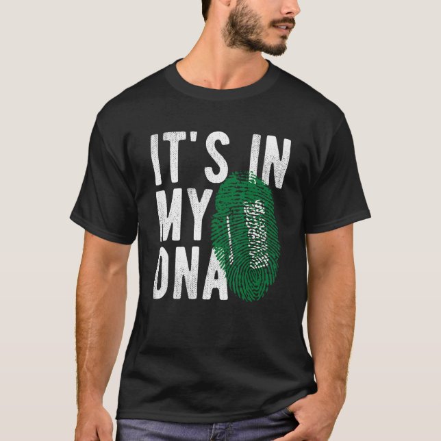 it s in my DNA Saudi Arabia flag Fingerprint T-Shirt (Front)