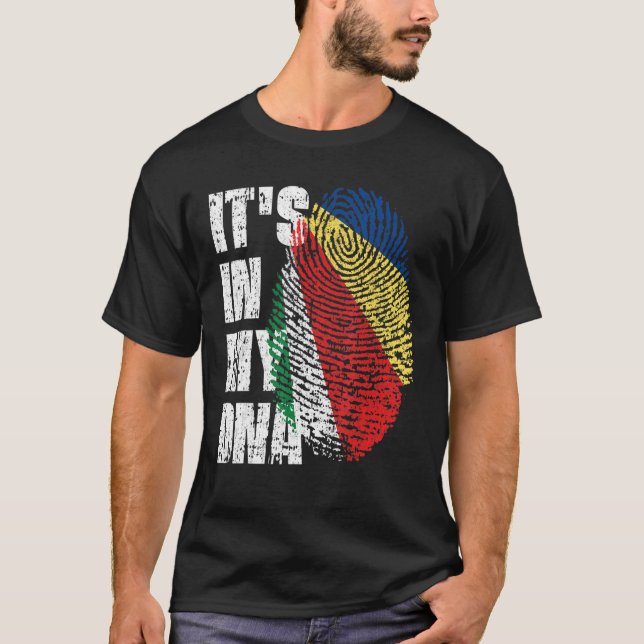 It S In My Dna Seychelles Flag Seychellois T-Shirt (Front)
