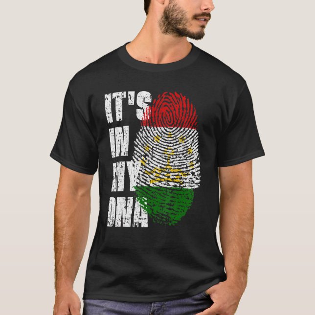 It S In My Dna Tajikistan Flag Tajikistani T-Shirt (Front)