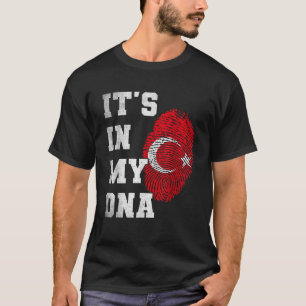 IT S IN MY DNA Turkey Flag Fingerprint Turkish Men T-Shirt