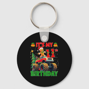 It’s My 11th Birthday Gingerbread Monster Truck Ch Key Ring