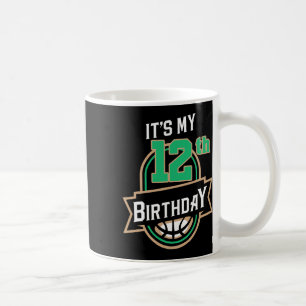 It’s My 12th Years Old Birthday Bysketbyll Themed Coffee Mug