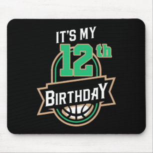 It’s My 12th Years Old Birthday Bysketbyll Themed Mouse Pad