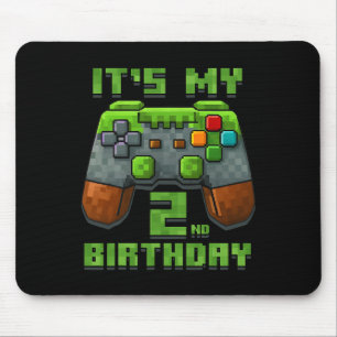 It’s My 2nd Birthday Shirt Gamer Video Game Party Mouse Pad