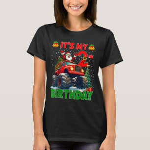 It’s My 2nd Birthday Xmas Santa Monster Truck Chri T-Shirt