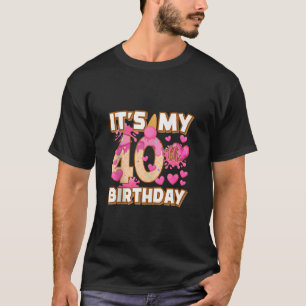 It s My 40th Birthday Girl Ice Cream Theme 40 Year T-Shirt