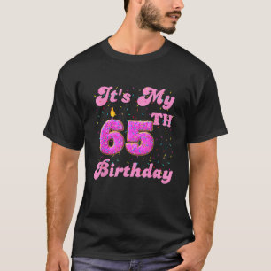 It s My 65th Birthday Doughnut 65 Years Old Bday T-Shirt