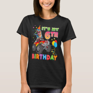 It S My 6th Birthday 6 Year Old Dinosaur Monster C T-Shirt
