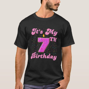 It s My 7th Birthday Doughnut 7 Years Old Bday T S T-Shirt