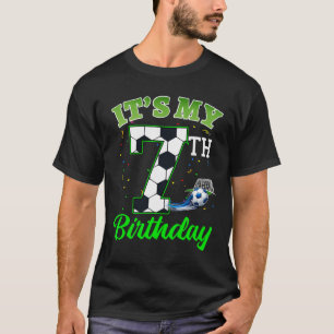It’s My 7th Birthday Footll Boy Girl Kids Soccer S T-Shirt
