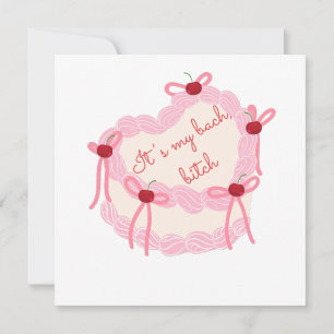 It’s My Bachelorette Coquette Cake Bridal Party Invitation