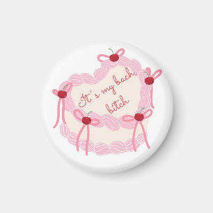 It’s My Bachelorette   Coquette Cake Bridal Party Magnet