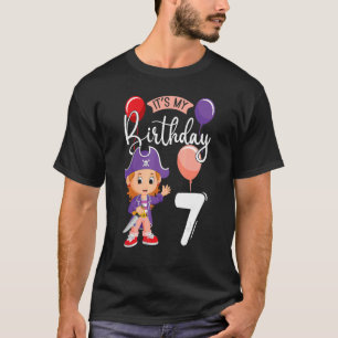 It`s My Birthday 7 Pirate Party Themed Pirate Birt T-Shirt
