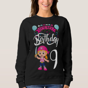 It`s My Birthday 9 Kids Party Themed Pirate Birthd Sweatshirt