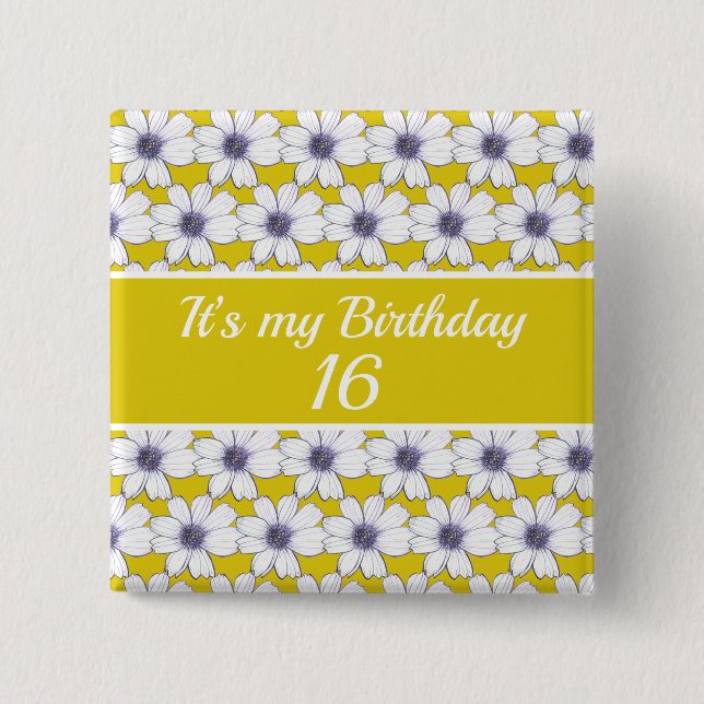 It’s my Birthday Custom Birthday 15 Cm Square Badge (Front)