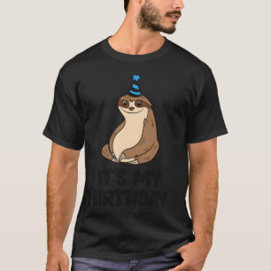 It S My Birthday Cute Sloth Birthday Party Love Sl T-Shirt