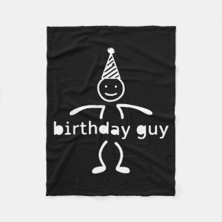 It S My Birthday Party Smile Face Stick Funny Birt Fleece Blanket