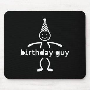 It S My Birthday Party Smile Face Stick Funny Birt Mouse Pad