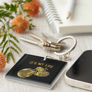„It’s My Life“: Golden Bike 3D - Key Ring