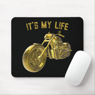 „It’s My Life“: Golden Bike 3D - Mouse Pad