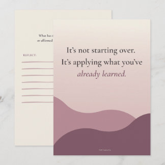 It’s Not Starting Over | Reflection Invitation