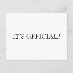 It’s Official! Modern Eloped Wedding Announcement