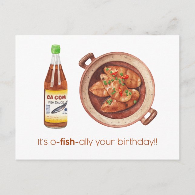 It’s Oh-fish-ally Your Birthday card (Front)
