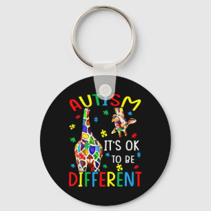 It’s Ok To Be Different Autism Awareness Giraffe Key Ring